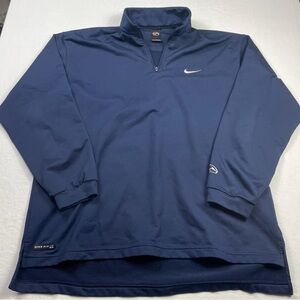 Vintage 90’s Nike Fit 1/4 Zip Golf Pullover Navy Blue Men’s Sz L